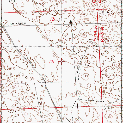 Topographic Map of Garden County, NE