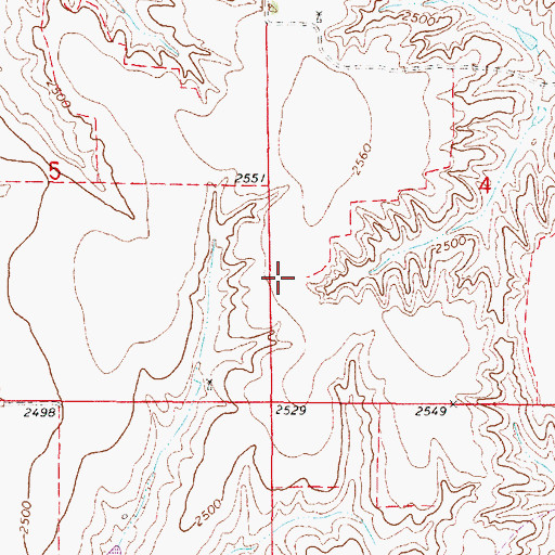 Topographic Map of Gosper County, NE