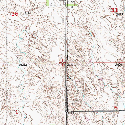 Topographic Map of Greeley County, NE