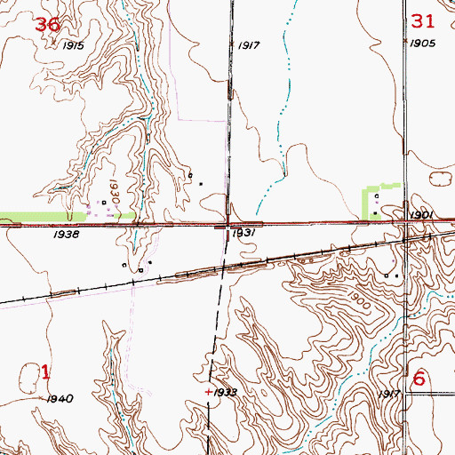 Topographic Map of Howard County, NE