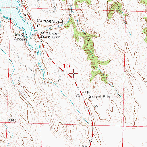 Topographic Map of Keith County, NE