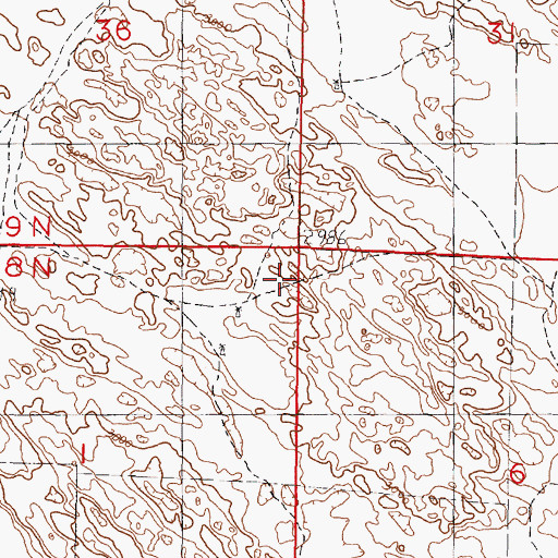 Topographic Map of Logan County, NE