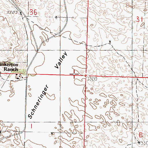 Topographic Map of McPherson County, NE