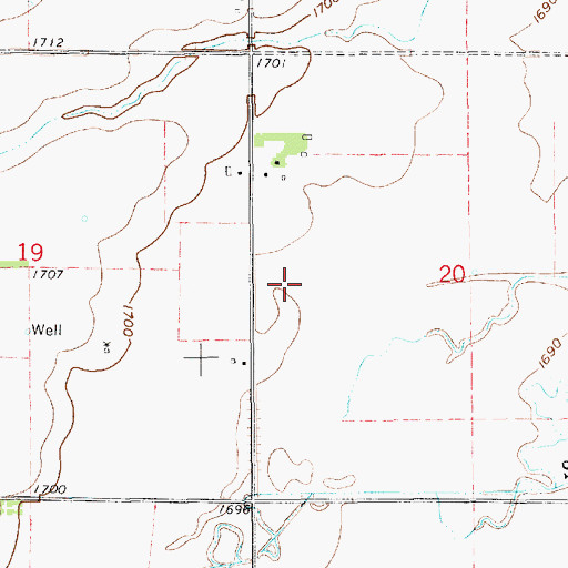 Topographic Map of Merrick County, NE