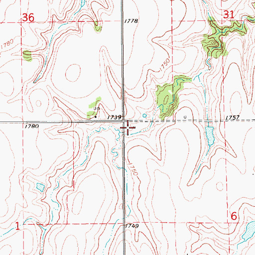 Topographic Map of Nuckolls County, NE