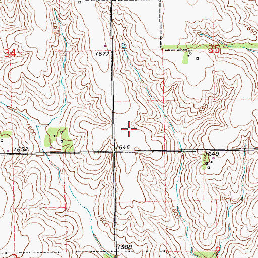 Topographic Map of Platte County, NE