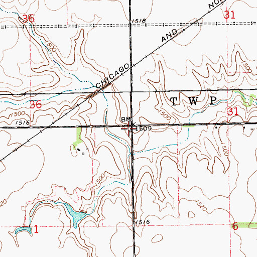 Topographic Map of Seward County, NE