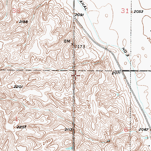 Topographic Map of Sherman County, NE