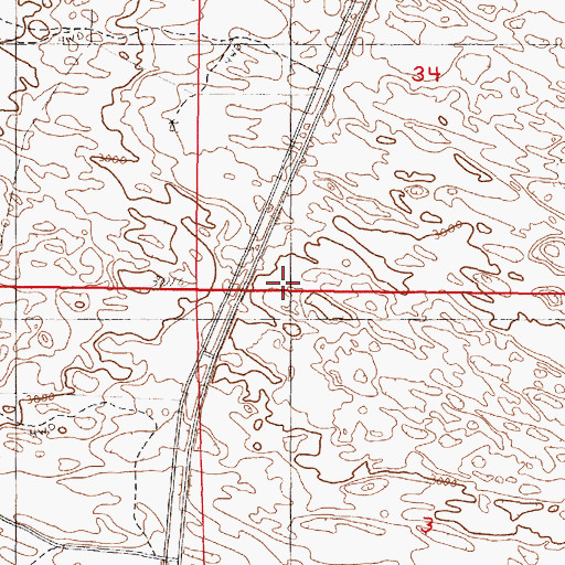 Topographic Map of Thomas County, NE