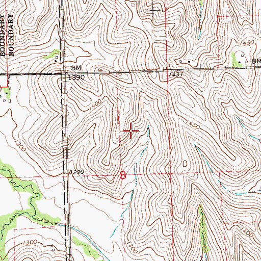 Topographic Map of Thurston County, NE