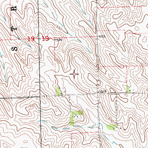 Topographic Map of Wayne County, NE