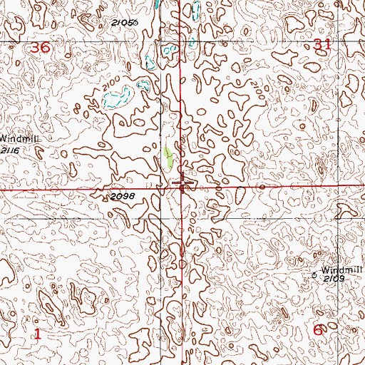 Topographic Map of Wheeler County, NE