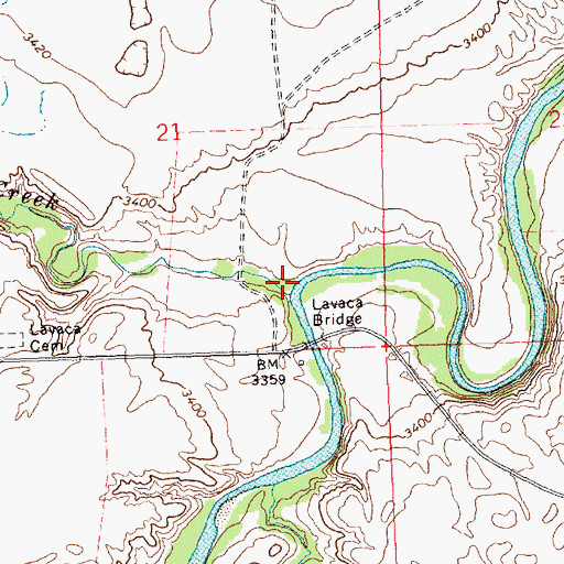 Topographic Map of Antelope Creek, NE