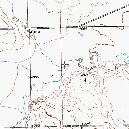 Topographic Map of Barrel Springs Creek, NE
