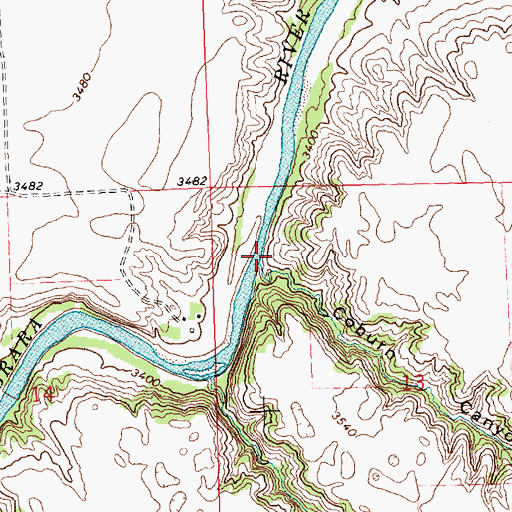 Topographic Map of Coburn Canyon, NE