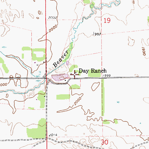 Topographic Map of Day Ranch, NE