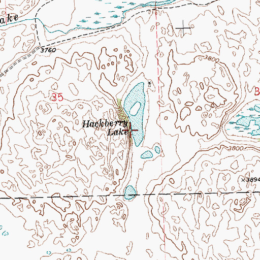 Topographic Map of Hackberry Lake, NE
