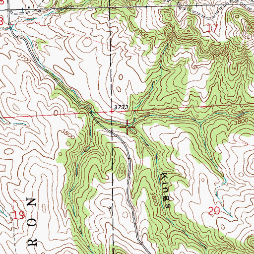 Topographic Map of Kings Canyon, NE