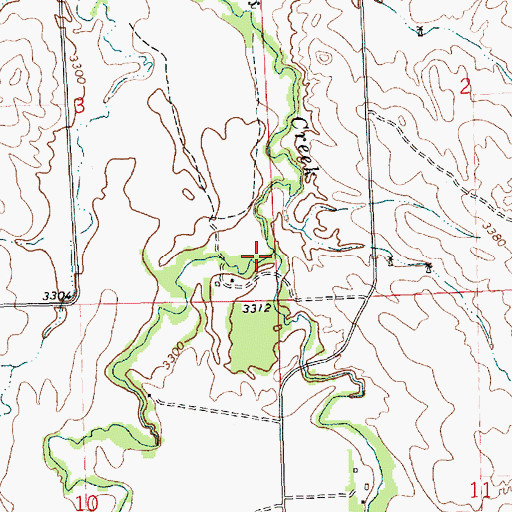 Topographic Map of Little Bordeaux Creek, NE
