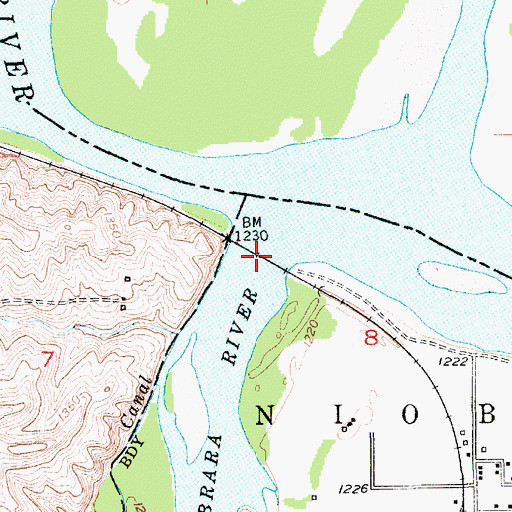 Topographic Map of Niobrara River, NE