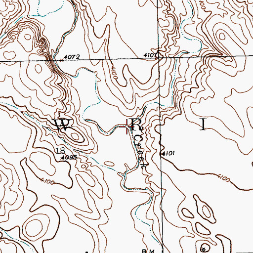 Topographic Map of North Branch Point of Rocks Creek, NE