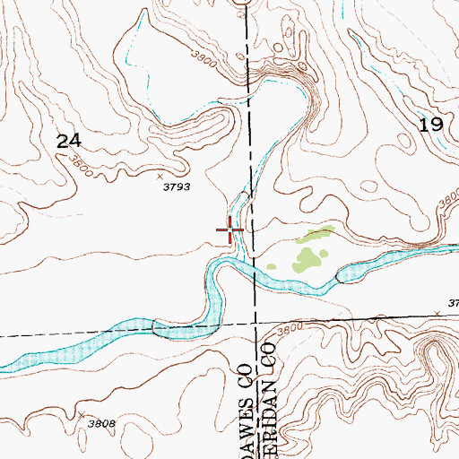 Topographic Map of Sand Canyon, NE