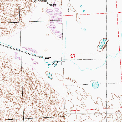 Topographic Map of Snake Creek, NE