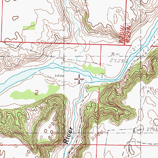 Topographic Map of Snake River, NE
