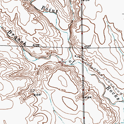 Topographic Map of South Branch Point of Rocks Creek, NE