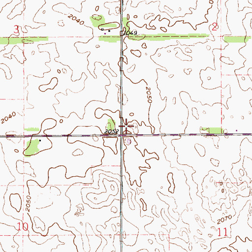 Topographic Map of Sunnyside School, NE
