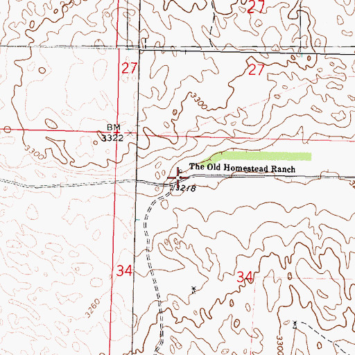 Topographic Map of The Old Homestead Ranch, NE