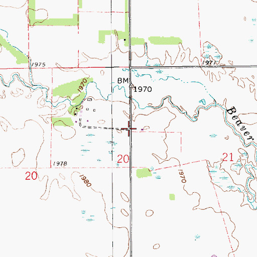 Topographic Map of Valley View School, NE
