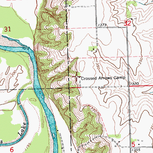 Topographic Map of Cross Arrows Camp, NE