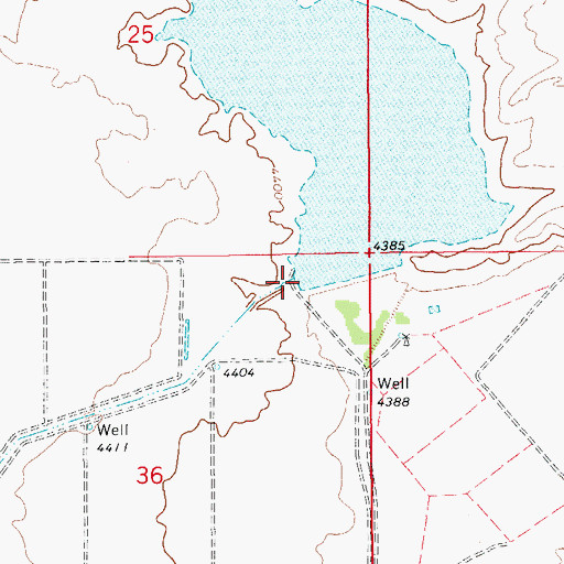 Topographic Map of Ash Creek, AZ