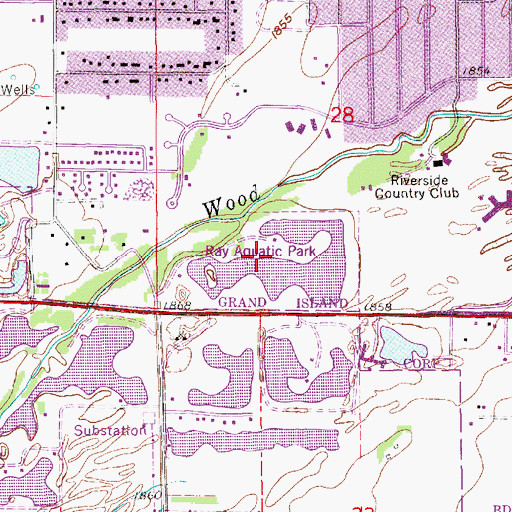 Topographic Map of Ray Aquatic Park, NE