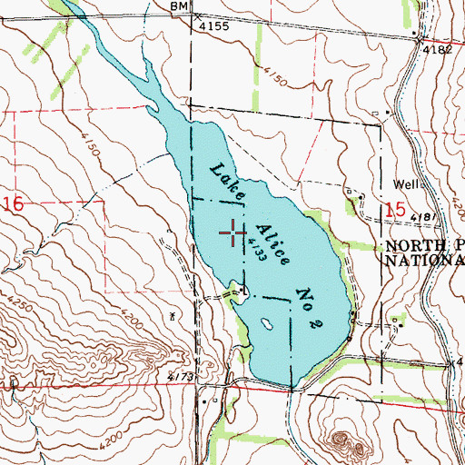 Topographic Map of Lake Alice Number Two, NE