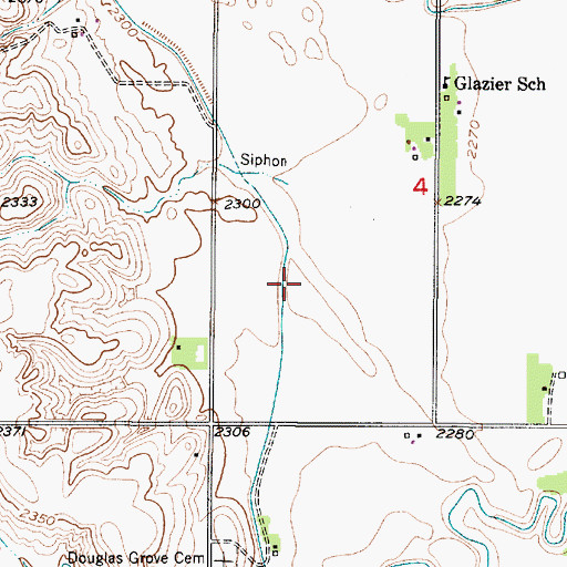 Topographic Map of Canal Number 1, NE