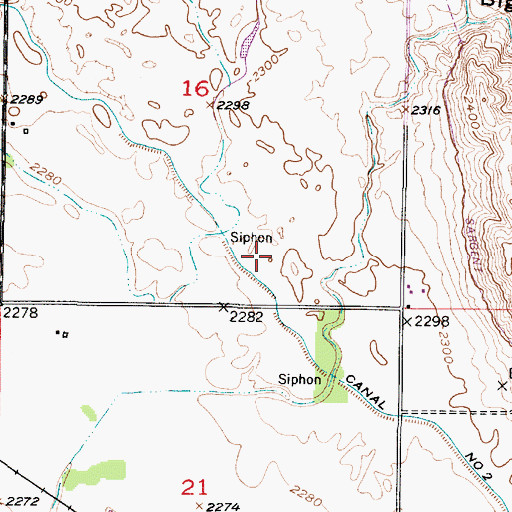 Topographic Map of Canal Number 2, NE