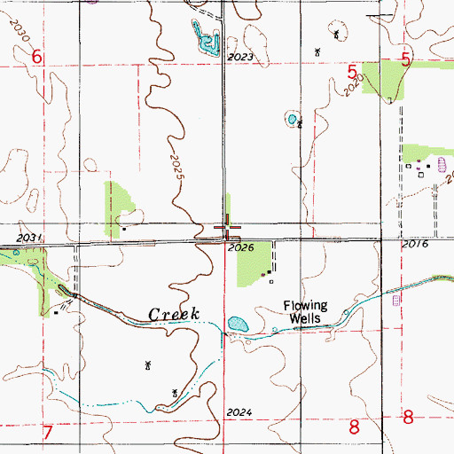 Topographic Map of Corning District Number 21, NE