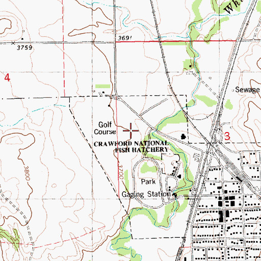 Topographic Map of Legend Buttes Golf Course, NE