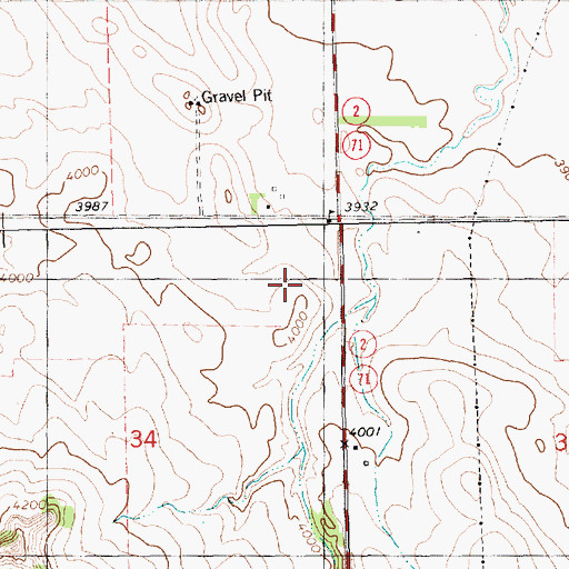 Topographic Map of District School Number 60, NE