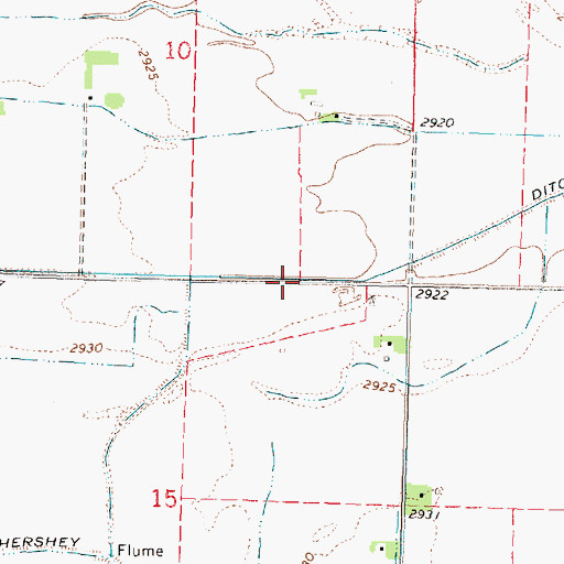 Topographic Map of Ditch Number 3, NE