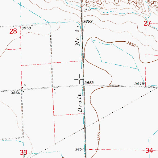 Topographic Map of Drain Number 2, NE