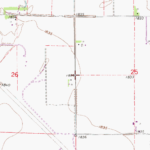 Topographic Map of East School Number 7 (historical), NE