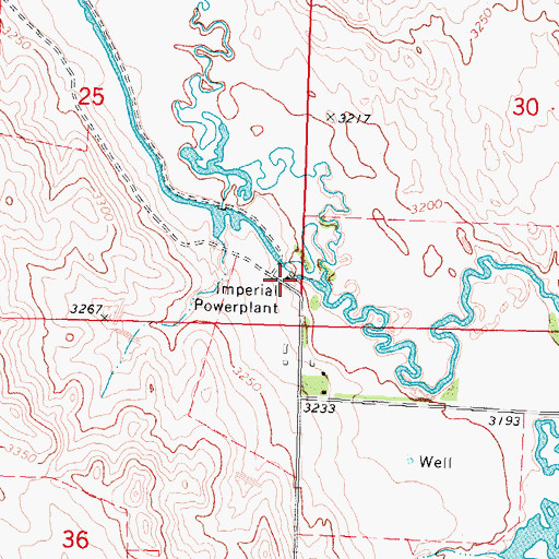Topographic Map of Imperial PowerPlant, NE