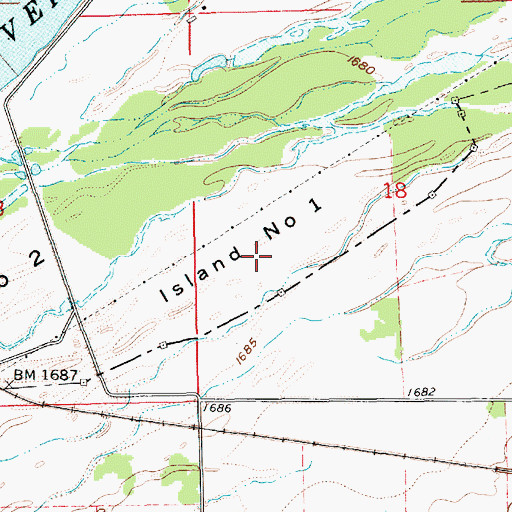 Topographic Map of Island Number 1, NE