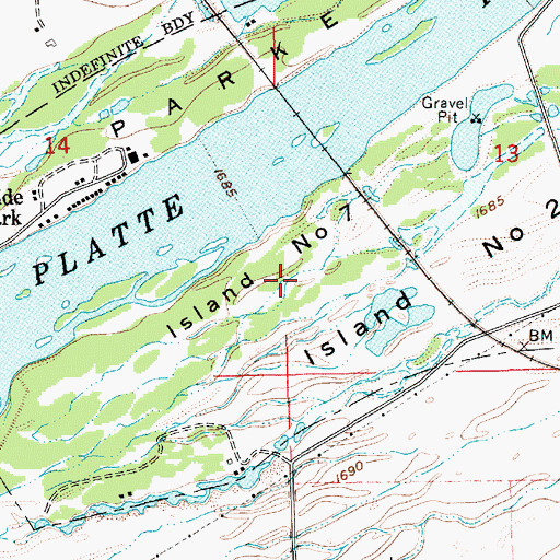 Topographic Map of Island Number 7, NE