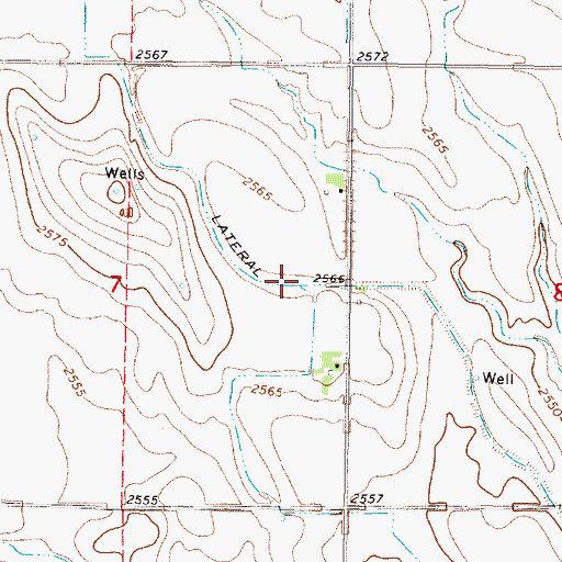 Topographic Map of Lateral Number 13, NE