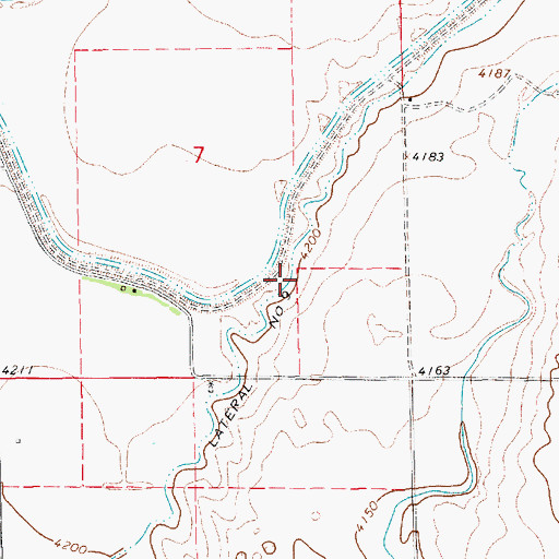 Topographic Map of Lateral Number 9, NE
