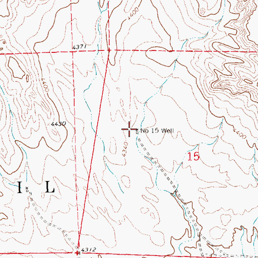 Topographic Map of Number 15 Well, NE